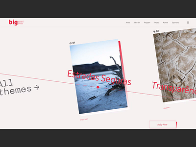 prototype v.1 - BIG IMPACT animation countdown design gradiant homepage homepage design hovers interface items slider ui website