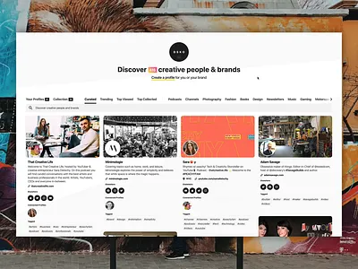 Shot #8142367 app card dsko marketing profile social uiux web website