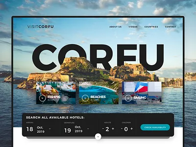 VISIT CORFU hotel summer travel uidesign ux vacations