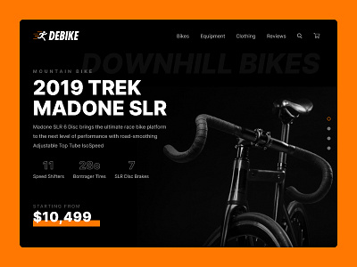 Bike Store Website Concept adobe xd bicycle bicycle shop bicycle store bike dark mode dark ui ecommerce landing page landing page concept landing page design landing page ui orange typography ui ux visual design website design website landing page websites