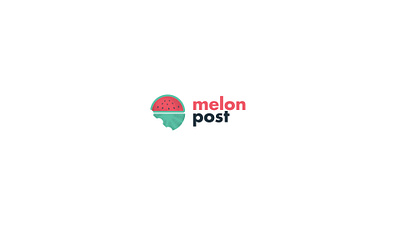 Melon Post app branding design icon illustration logo minimal pastel simple vector