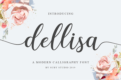 Dellisa Free Modern Calligraphy Font design font font awesome font design free free font free fonts freebies typeface typography