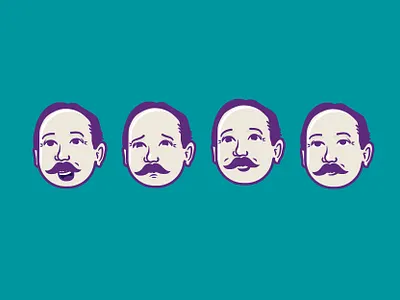 Cass Gilbert - Faces architect cass gilbert dc design face faces happy illustration man mascot mustache paper doll portrait us chamber of commerce vector washington