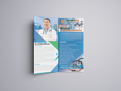 Bi-fold Medical Brochure bifold brochure brochure design doctor graphic design healthcare illustrator medical medical app medical illustration print printdesign trifold brochure