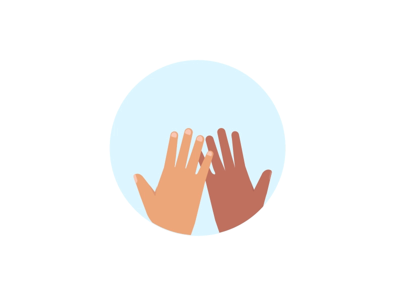 High Five Celebration animation design icon illustration vector