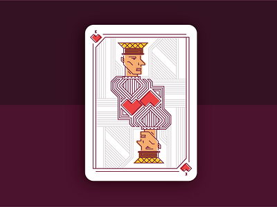 King of Hearts - Playing Card Design design graphic design illustration illustrative illustrator layout layoutdesign playing card playingcards