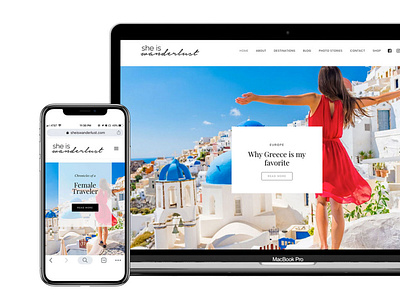 She is wanderlust branding design graphic design logo logo design miami travel wanderlust web design webdesign website website design website development