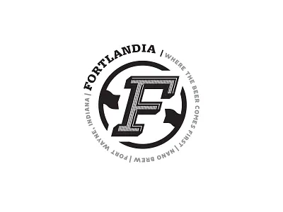 Fortlandia Brewery Logo beer brewery design fort wayne illustration indiana logo logodesign