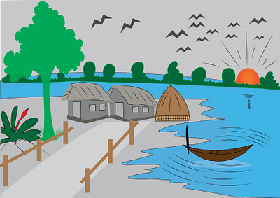 village illustration 01