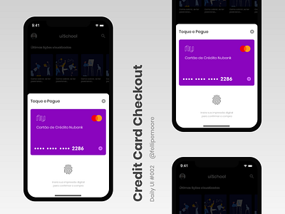 Credit Card Checkout // DailyUI 002 app dailyui mobile ui ui uidesign