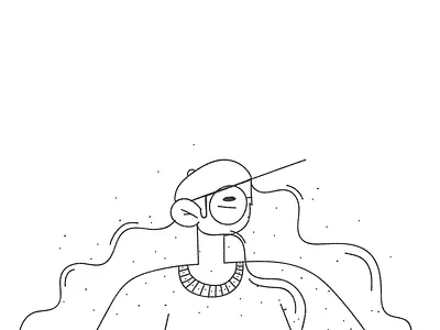 BW doodle girl girlpower illustration illustrator wacom