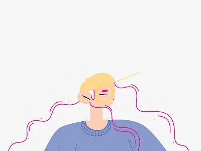 color adobe design doodle girl girlpower illustration illustrator pink vector wacom