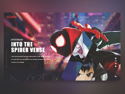 Spider-verse (web) 2d adobe branding design desktop miles morales movie spiderman ui ux vector webdesign webdesigns