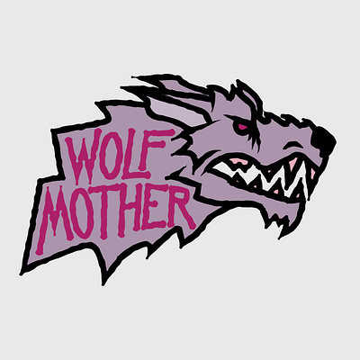 Wolfmotherrrrrr adobe illustrator branding illustration illustrator line art logo logos rock rock band wolf