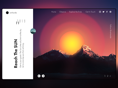 Reach The Sun Design abstract clean clean design clean ui design inspiration minimalist trendy ui uidesign ux web webdesign website