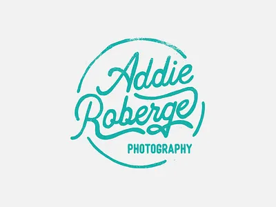 Addie Roberge Photography branding design distressed grunge handmade identity lettering logo mark photographer vector