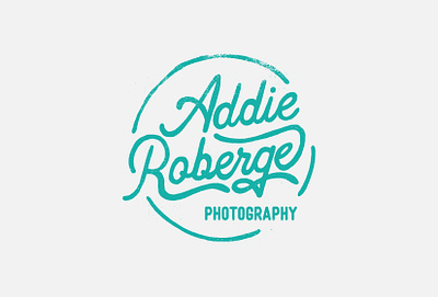 Addie Roberge Photography branding design distressed grunge handmade identity lettering logo mark photographer vector