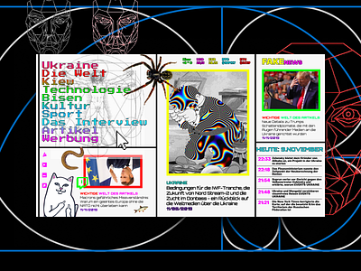 The concept of the news site in the style of brutalism asid banners black branding british brutal brutalism brutalist design german germany illustration typography ui usa web