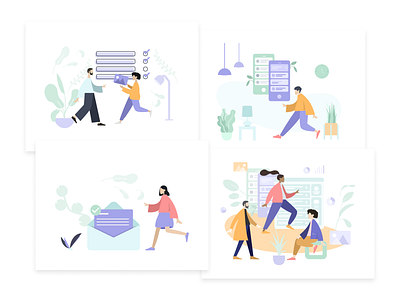 illustrations animation clean color design flat illustraion image interface light minimal simple ui vector