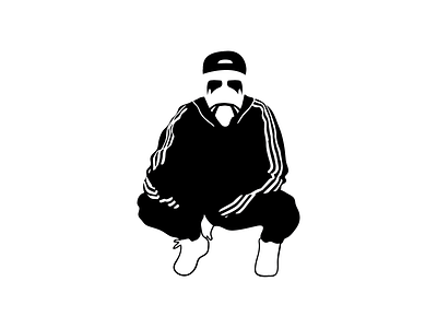 Gopnik black metal black metal brutalism design flat gopnik graphic illustration minimalism minimalisme