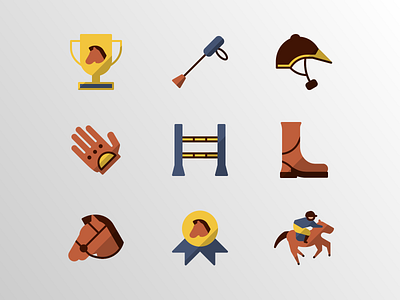 Horse Riding Sport (Flat) animal app creative design doodle equestrian flat horse icon icon bundle icon set iconfinder pack pictogram riding sport ui uiux vector website