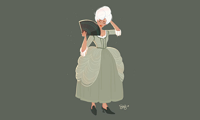 Robe a la Polonaise character design costume design digital illustration fashion history fashion illustration procreate robe a la polonaise visual development