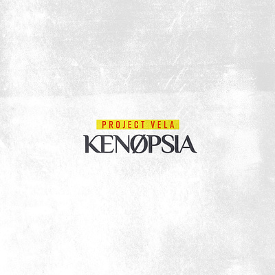 Kenopsia album cover logotype music typography