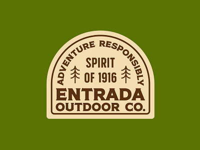 Spirit of 1916 adventure badge logo national park outdoor outdoor badge outdoors patch retro tree vintage wilderness