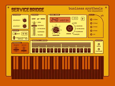 Business Synthesis - ServiceBridge frequency graphic tees instrument korg lfo moog music servicebridge synth synthesizer work order