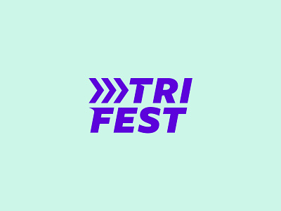 Triathlon festival logo arrow logo arrows branding fast fresh fresh colors fresh design logo logo design logodesign logotype sport sports branding sports logo uppercase vector