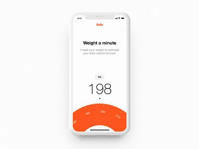 Weight setting — Calie mobile app app health mobile mobile ui ui ux
