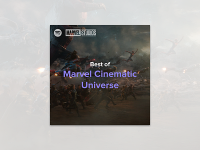 #1.8 Album Covers | Spotify: Best of Marvel Cinematic Universe album art album cover avengers avengers endgame branding clean design illustration marvel marvel comics marvel studios minimal music music album music art playlist spotify typography