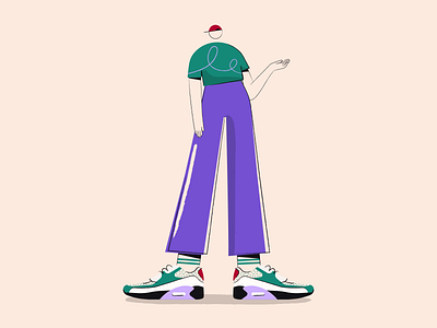 A new character! character graphic design illustration sneakers