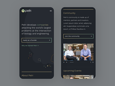 Petri – Mobile biology biotech design engineering mobile startup ui ux web