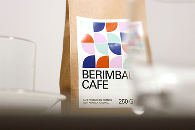 Berimbau Cafe coffee packaging pattern visual identity