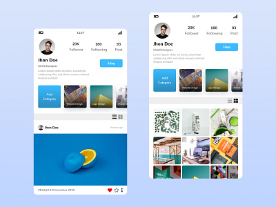 User Profile adobe xd app ui ux ui design uidesign user profile