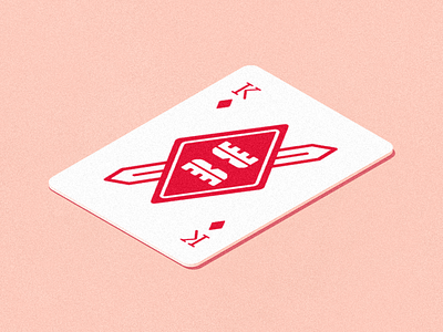 King of Diamonds | Weekly Warmup card crown design diamond dribbbleweeklywarmup illustration isometric king sword vector warmup