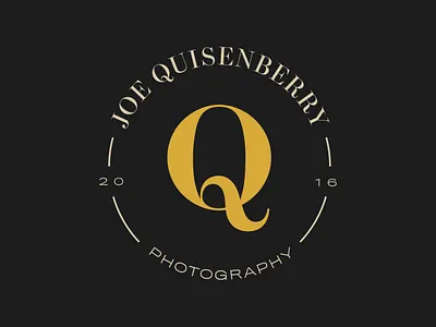 Joe Quisenberry Photography Logo brand identity branding branding design design icon identity logo typography vector