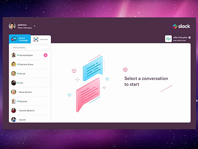 Slack Redesign 013 adobexd chat concept idea inspiration message messaging messaging app redesign slack slack app talk whatsapp