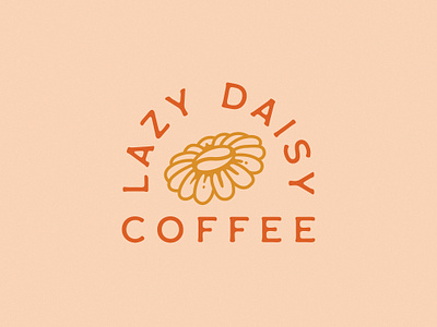 Lazy Daisy Logo Concept badge branding coffee coffee brand design fort worth icon illustration illustrator lazy daisy logo type typography vector