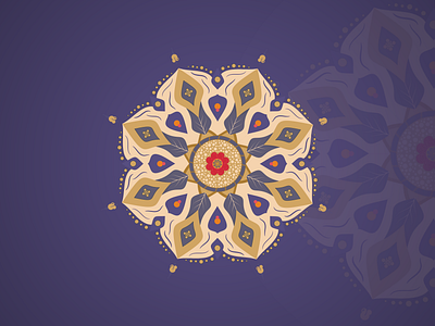 Mandala With Arab Persian Style ancient arabic batik classic decorations design flower illustration inkscape mandala mark ornament pattern persian vintage