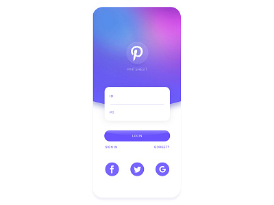 Pinterest login page app color login login page pinterest practice redesign ui