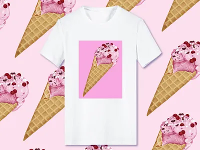 T-shirt Design clothing color design digitalart feminine finland finnish girly illustration print t shirt