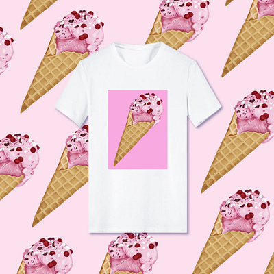 T-shirt Design clothing color design digitalart feminine finland finnish girly illustration print t shirt