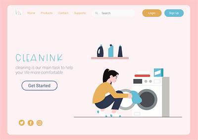 Second Self-Design : Cleanink app design illustration ui web