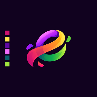 colorful logo design branding coreldraw design e logo e sport forsale good ilustrator logo nice sport