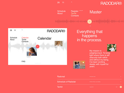 Radodar desktop flat minimal promo typo typography ui ux web website