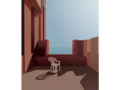 Single architecture art artist blue brown chair cuba design design art fine art graphicdesign home illustraion lights love shadows single sketch sun vector