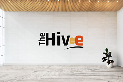 The Hive branding clean clever logo design simple typography vector