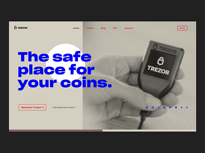 Trezor Design Concept 1 branding design digital flat identity minimalism type typography ui ux